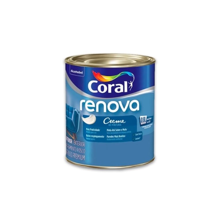 Tinta Renova Creme Pintura Paredes Teto Antimofo 800ml Coral