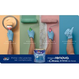 Tinta Renova Creme Pintura Paredes Teto Antimofo 800ml Coral - 2