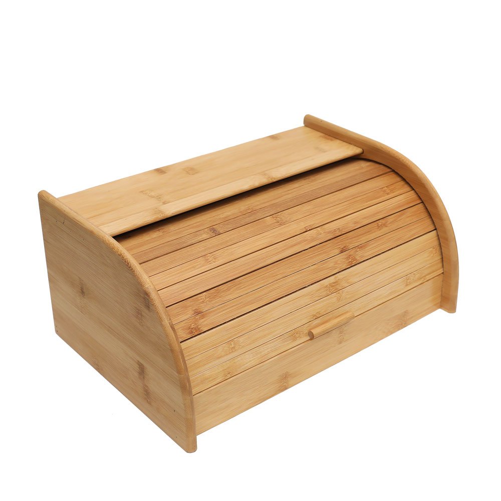 Porta Pão de Bambu com Tampa 40cm