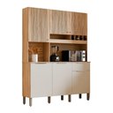 Ver imagem 2 de Kit Cozinha Ronipa Mdf Concord 6 Portas 1 Gaveta Amêndoa/off White