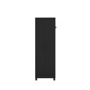Ver imagem 1 de Armário Multiuso Slim 2 Portas C/ Suporte Preto Fosco - Bela Móveis