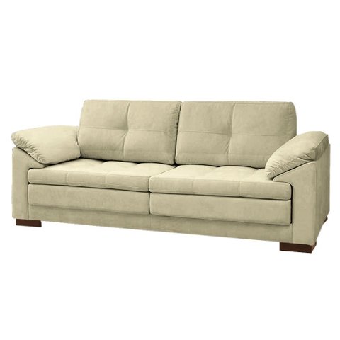 Sofá Decorativo Sala de Estar Marselha Fixo 2 Lugares 215cm Couro Tiza - Mozzelar