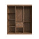 Ver imagem 2 de Guarda Roupa Portas Reflecta 100% Mdf Malibu Castanho/nude Doripel
