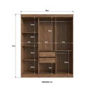 Ver imagem 4 de Guarda Roupa Portas Reflecta 100% Mdf Malibu Castanho/nude Doripel