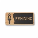 Ver imagem 1 de Placa de Banheiro Placas para Banheiro Feminino Masculino:preto - Feminino 12x26