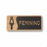 Placa de Banheiro Placas para Banheiro Feminino Masculino:preto - Feminino 12x26 - 1