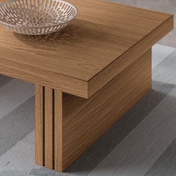 Mesa de Centro com Detalhe Ripado Tammy H01 Preto/freijó - Mpozenato - 6