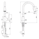 Ver imagem 5 de Misturador Monocomando Taut de Mesa para Cozinha Cromado 21367br-4-cp