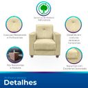 Ver imagem 3 de Poltrona Cadeira para Sala Confortável Reforçada Veneza Suede