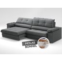 Ver imagem 6 de Sofá com Carregador Usb Retrátil Reclinável Monaco 2,50m Velosuede Grafite - Netsofas