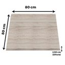 Ver imagem 3 de Mesa Zeta Ferro Branco 75 Cm Alt Disco Redondo Tampo Mdp Quadrado 80 Cm Larg X 2,5 Cm Alt