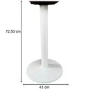 Ver imagem 5 de Mesa Zeta Ferro Branco 75 Cm Alt Disco Redondo Tampo Mdp Quadrado 80 Cm Larg X 2,5 Cm Alt
