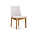 Ver imagem 3 de Kit 8 Cadeiras para Sala de Jantar Estofada Madeira Maciça Cecília Bege