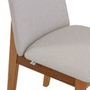Ver imagem 7 de Kit 8 Cadeiras para Sala de Jantar Estofada Madeira Maciça Cecília Bege