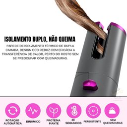 Escova Modeladora de Cachos Ondulador Profissional sem Fio - 6