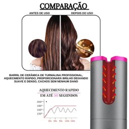 Escova Modeladora de Cachos Ondulador Profissional sem Fio - 5