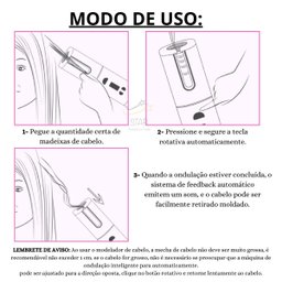 Escova Modeladora de Cachos Ondulador Profissional sem Fio - 3