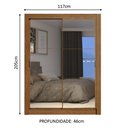 Ver imagem 3 de Guarda-Roupa Solteiro Madesa Dallas Plus 2 Portas de Correr de Espelho 4 Gavetas Rustic Cor:Rustic