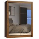 Ver imagem 2 de Guarda-Roupa Solteiro Madesa Dallas Plus 2 Portas de Correr de Espelho 4 Gavetas Rustic Cor:Rustic