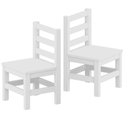 Ver imagem 4 de Kit 2 Mini-cadeiras de Madeira Maciça Infantil Branco Nemargi