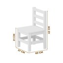 Ver imagem 2 de Kit 2 Mini-cadeiras de Madeira Maciça Infantil Branco Nemargi