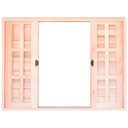 Ver imagem 2 de Janela de Correr 6 Folhas Veneziana de Madeira Eucalipto Reto Batentes de 14 cm - 1.20 L X1.20 a