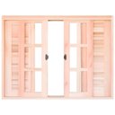 Ver imagem 1 de Janela de Correr 6 Folhas Veneziana de Madeira Eucalipto Reto Batentes de 14 cm - 1.20 L X1.20 a