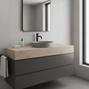 Ver imagem 3 de Cuba para Banheiro Badenza Eva de Sobrepor Redonda 38x38cm Cinza Black Lead