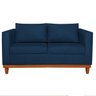 Sofá 3 Lugares Europa 180 cm Estilo Conforto e Elegância Suede Azul Marinho - ADJ Decor - 4