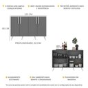 Ver imagem 4 de Aparador Buffet 4 Portas com Pés Retrô Viena Multimóveis