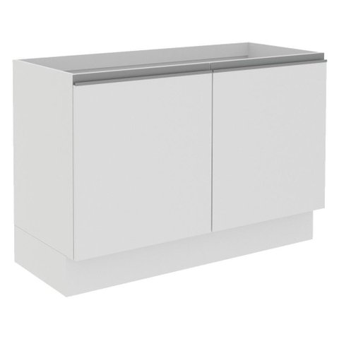 Balcão de Pia Glamy 2 Portas Branco Madesa