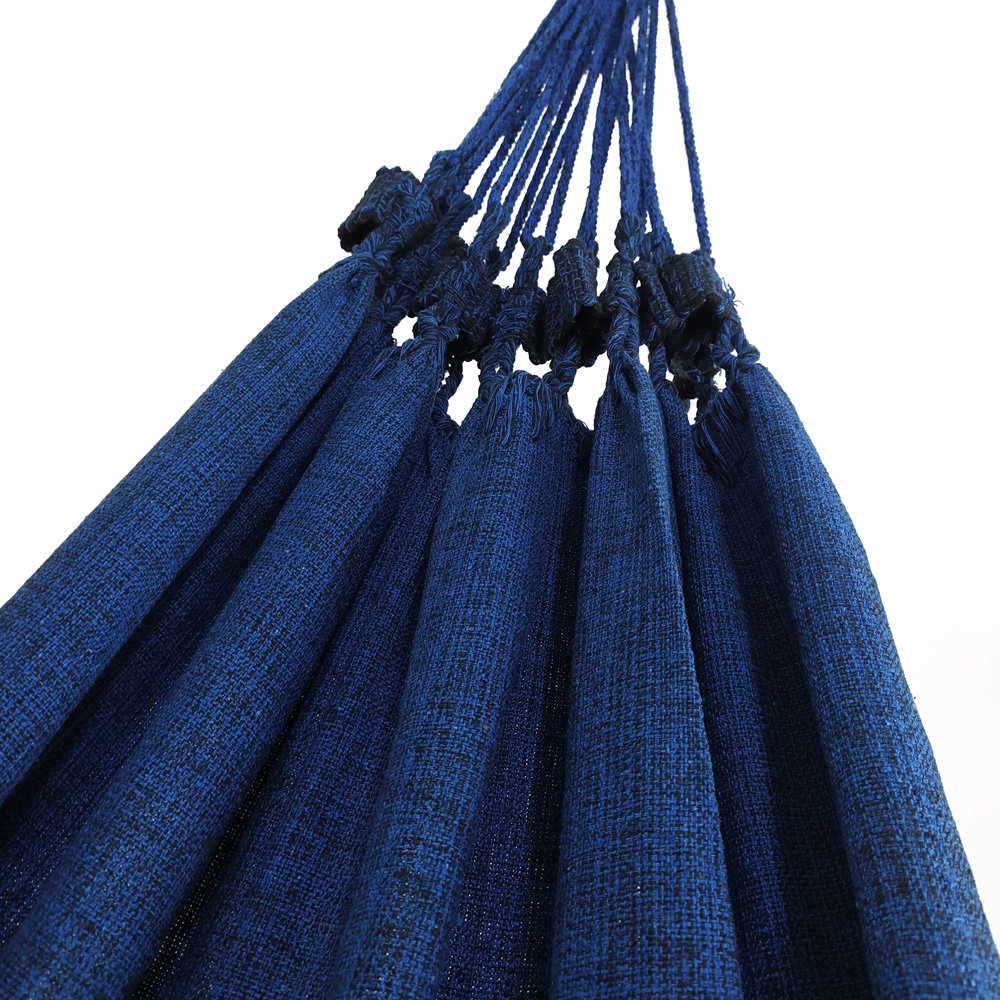 Rede de Dormir Azul com Preto Casal Costura Reforçada - 2