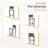 Kit 6 Banquetas Quadrada Junco Cappuccino para Balcão Ilha Cozinha Área Gourmet Bancada Piscina Bar - 5