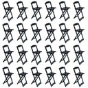 Ver imagem 4 de Kit 6 Jogos De Mesa Bistrô De Madeira Com 4 Cadeiras Dobravel Preto - Preto