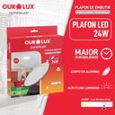 Ver imagem 3 de Painel Led de Embutir Ourolux Redondo 24w Branco Frio Bivolt