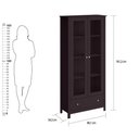 Ver imagem 5 de Estante Livreiro 2 Portas 1 Gaveta Ditália E-954 Preta