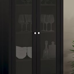 Estante Livreiro 2 Portas 1 Gaveta Ditália E-954 Preta - 3