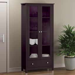 Estante Livreiro 2 Portas 1 Gaveta Ditália E-954 Preta - 1