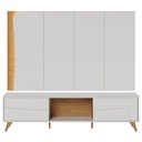 Ver imagem 1 de Painel Tv 65 Pol Led e Rack Sala Pé Madeira Dante Off/freijó C05 - Mpozenato