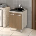 Ver imagem 1 de Balcão Gabinete para Lavanderia Tanque com Cuba 0,60x0,60 Vectra Hr Móveis