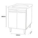 Ver imagem 4 de Balcão Gabinete para Lavanderia Tanque com Cuba 0,60x0,60 Vectra Hr Móveis