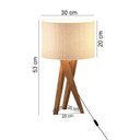 Ver imagem 3 de Luminaria Abajur de Mesa de Cabeceira para Quarto Cama Casal Mini Bela Pés de Madeira Cupula Redonda