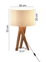 Ver imagem 3 de Luminaria Abajur de Mesa de Cabeceira para Quarto Cama Casal Mini Bela Pés de Madeira Cupula Redonda