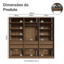 Ver imagem 2 de Guarda-Roupa Modulado 240 cm 6 Portas 6 Gavetas Rustic/Crema Neo Madesa 03