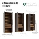 Ver imagem 4 de Guarda-Roupa Modulado 240 cm 6 Portas 6 Gavetas Rustic/Crema Neo Madesa 03