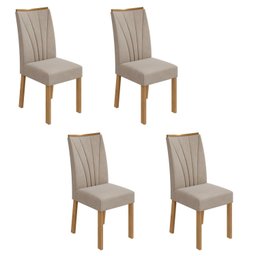 Conjunto 4 Cadeiras Estofadas Apogeu Móveis Lopas - 1