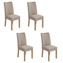 Ver imagem 1 de Conjunto 4 Cadeiras Estofadas Apogeu Móveis Lopas