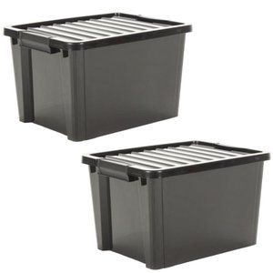 Kit 2 Organizadores Life Box 40 Lt - Preta