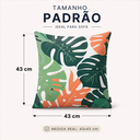 Ver imagem 6 de Kit 3 Capas de Almofada 43x43cm Microfibra Floral Folhagens