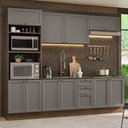 Ver imagem 1 de Armário de Cozinha Completa 270 Cm Rustic/cinza Vik Madesa